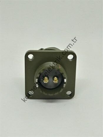 KUKDONG KDB02E 14S-9P 2 Pin Metal Kasa Bayonet Panel Tipi Erkek Askeri Konnektör