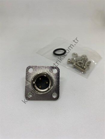 HZ CONNECTORS DK182 3 Pin Metal Kasa Panel Tipi Erkek Konnektör