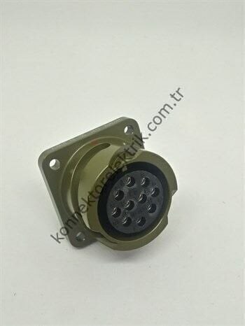 KUKDONG KDB02E 18-19S 10 Pin Metal Kasa Bayonet Panel Tipi Dişi Askeri Konnektör