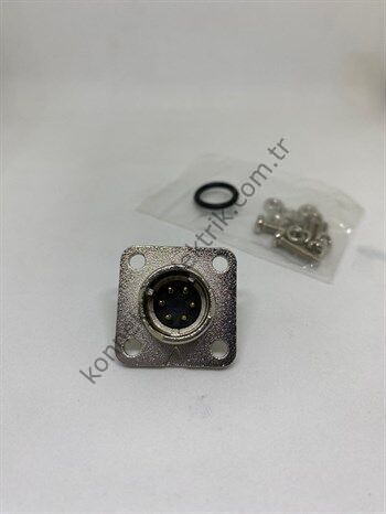 HZ CONNECTORS DK182 6 Pin Metal Kasa Panel Tipi Erkek Konnektör