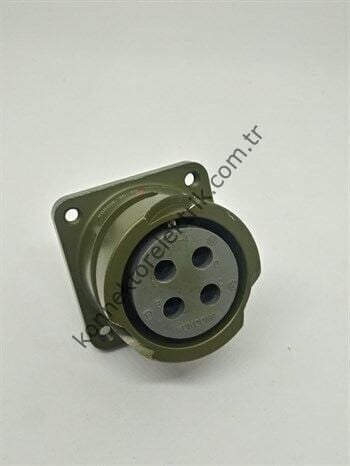 KUKDONG KDB02E 20-4S 4 Pin Metal Kasa Bayonet Panel Tipi Dişi Askeri Konnektör