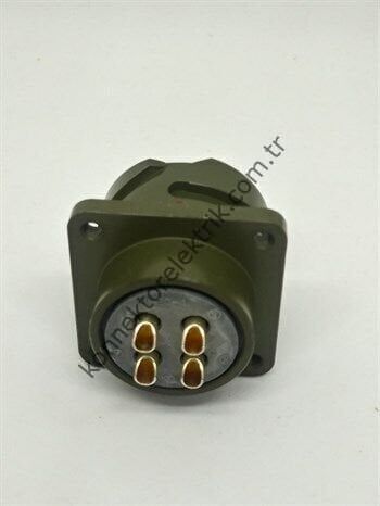 KUKDONG KDB02E 20-4S 4 Pin Metal Kasa Bayonet Panel Tipi Dişi Askeri Konnektör