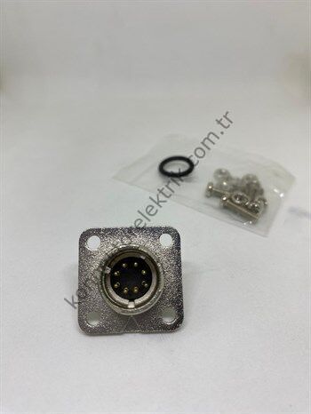 HZ CONNECTORS DK182 8 Pin Metal Kasa Panel Tipi Erkek Konnektör
