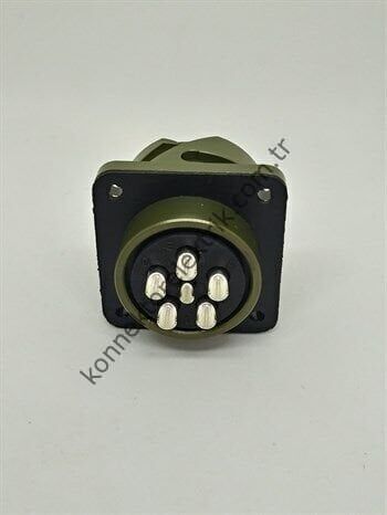 KUKDONG KDB02E 20-17S 6 Pin Metal Kasa Bayonet Panel Tipi Dişi Askeri Konnektör