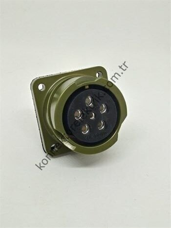KUKDONG KDB02E 20-17S 6 Pin Metal Kasa Bayonet Panel Tipi Dişi Askeri Konnektör