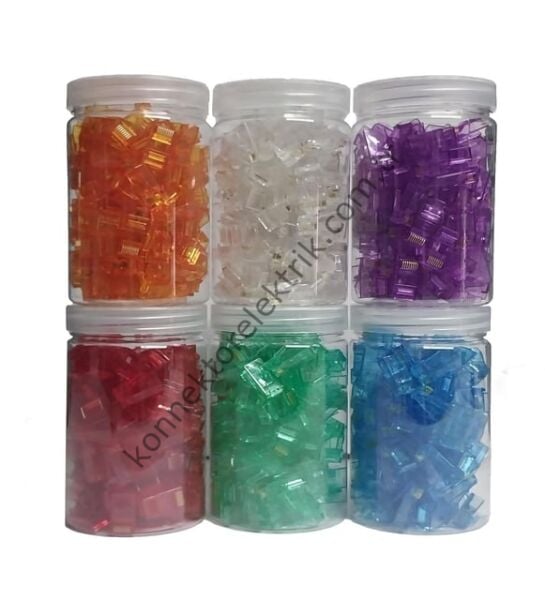 EXPOTECH EX-EPLUG COLOR RJ45 Renkli Plug Network Konnektörü (100 Adet)