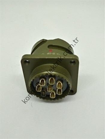 KUKDONG KDB02E 22-23P 8 Pin Metal Kasa  Bayonet Panel Tipi Askeri Konnektör
