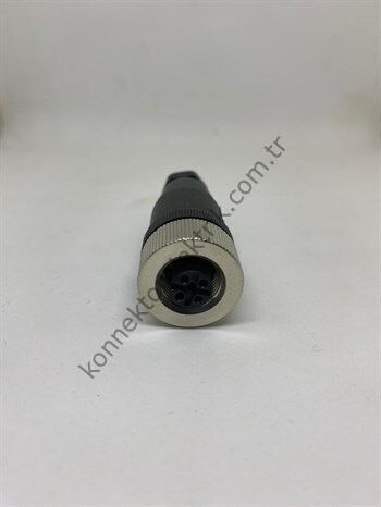 HZ CONNECTORS M12 5 Pin Plastik Kasa Kablo Tipi Dişi Endüstriyel Konnektör