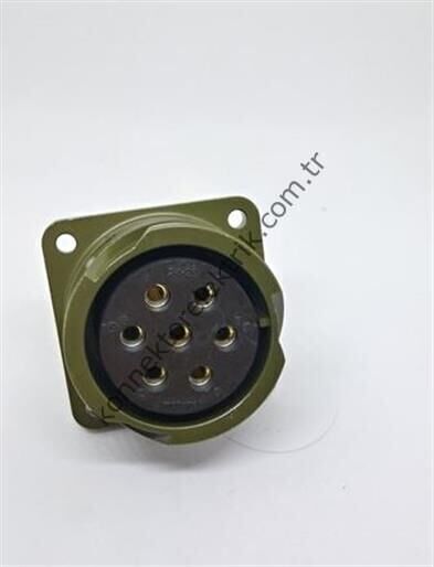KUKDONG KDB02E 24-2SW 7 Pin Metal Kasa Bayonet Panel Tipi Dişi Askeri Konnektör