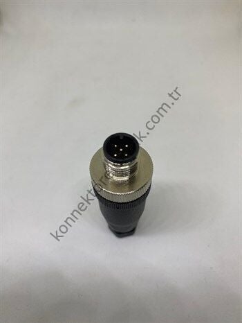 M12 5 Pin Kablo Tipi Erkek Konnektör