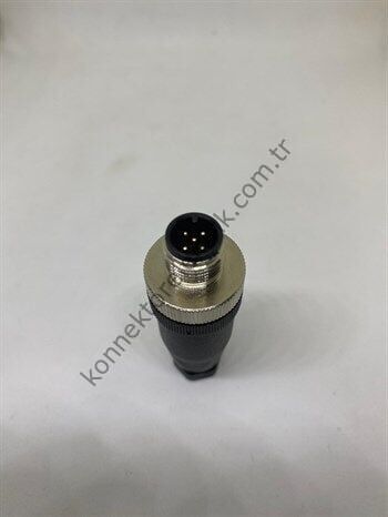 M12 5 Pin Kablo Tipi Erkek Konnektör