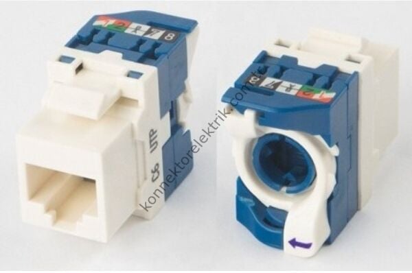 EXPOTECH EX-ASS6180K CAT6 UTP 180° Çevirmeli Panel Tipi Toolless Keystone Jack