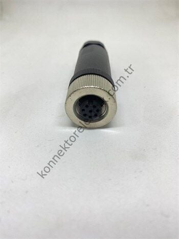 M12 8 Pin Kablo Tipi Dişi Konnektör