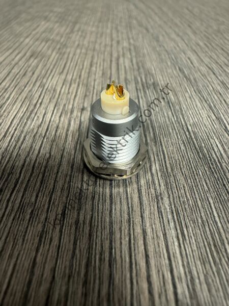 WEIPU ZGG.1B.302.CLA 2 Pin IP50 Metal Kasa Panel Tipi Erkek Medikal Konnektör