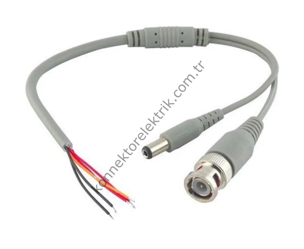 EXPOTECH ASS4122 BNC + Power Y Kablo CCTV Kamera Konnektörü (50’li Paket)