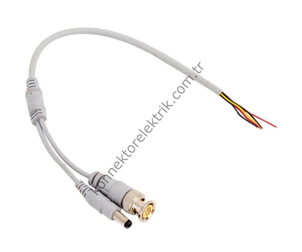 EXPOTECH ASS4122 BNC + Power Y Kablo CCTV Kamera Konnektörü (50’li Paket)