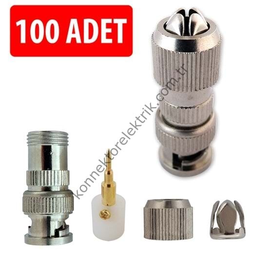 EXPOTECH ASS4103 Nikel BNC Kamera Bağlantı Konnektörü (100'lü Paket)