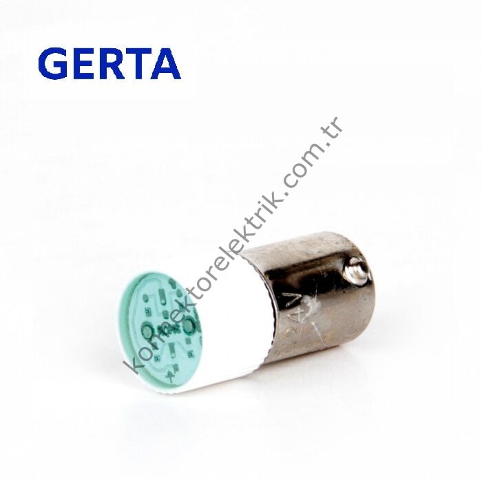 GERTA Ba9S-GD Led Ampul Yeşil 12-24v AC/DC