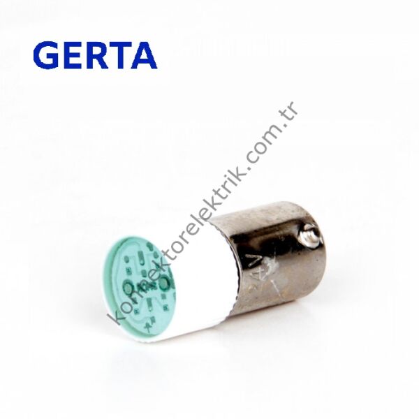 GERTA Ba9S-GD Led Ampul Yeşil 12-24v AC/DC