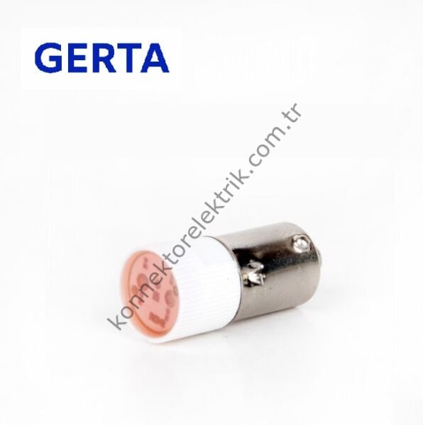 GERTA Ba9S-RD Led Ampul Kırmızı 12-24v AC/DC