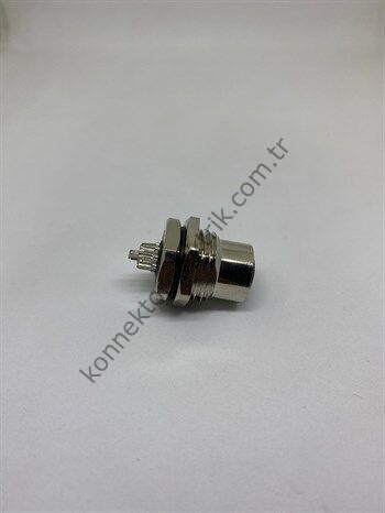 HZ CONNECTORS M12 Önden Somunlu 12 Pin Metal Kasa Panel Tipi Dişi Endüstriyel Konnektör