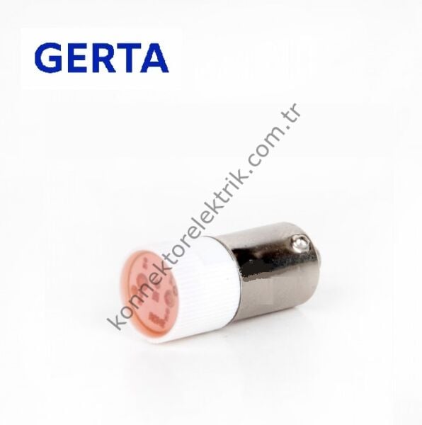 GERTA Ba9S-RA2 Led Ampul Kırmızı 220v AC/DC