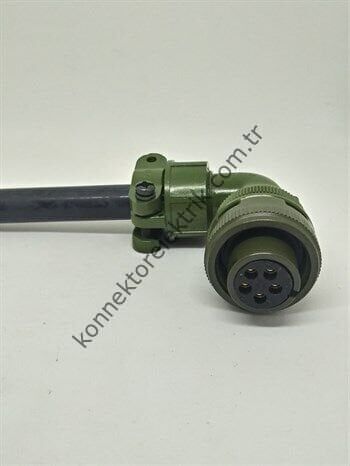 HZ CONNECTORS MS3108F 14S-5S 5 Pin 90° Açılı Kablo Tipi Dişi Askeri Konnektör