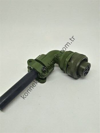 HZ CONNECTORS MS3108F 14S-5S 5 Pin 90° Açılı Kablo Tipi Dişi Askeri Konnektör