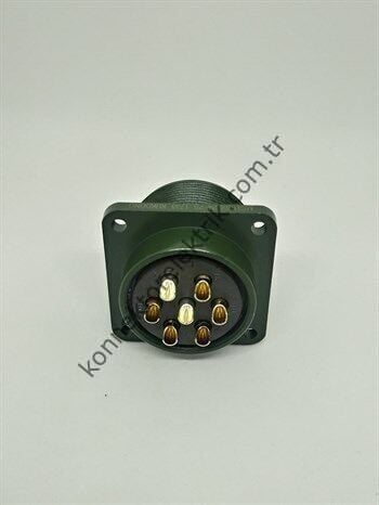 KUKDONG MS3102E 24-2P 7 Pin Metal Kasa Panel Tipi Erkek Askeri Konnektör