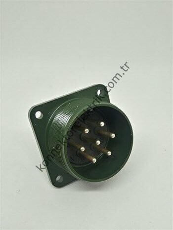 KUKDONG MS3102E 24-2P 7 Pin Metal Kasa Panel Tipi Erkek Askeri Konnektör