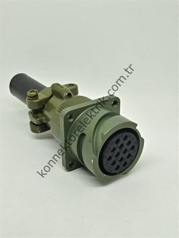KUKDONG KDB00E 20-27S 14 Pin Metal Kasa Bayonet Karşıt Kablo Tipi Dişi Askeri Konnektör