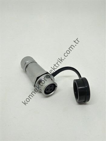 WEIPU SF1211/S3 3 Pin IP67 Metal Kasa Karşıt Kablo Tipi Dişi Su Geçirmez Konnektör