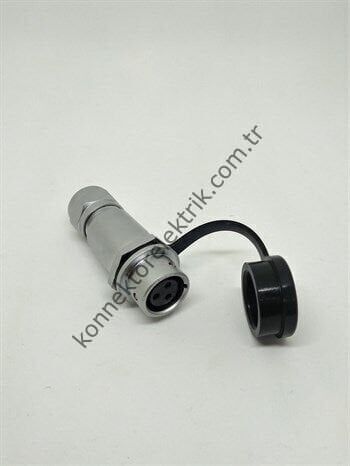 WEIPU SF1211/S3 3 Pin IP67 Metal Kasa Karşıt Kablo Tipi Dişi Su Geçirmez Konnektör