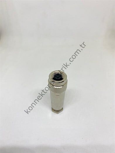 HZ CONNECTORS M9 4 Pin Metal Kasa Kablo Tipi Dişi Endüstriyel Konnektör