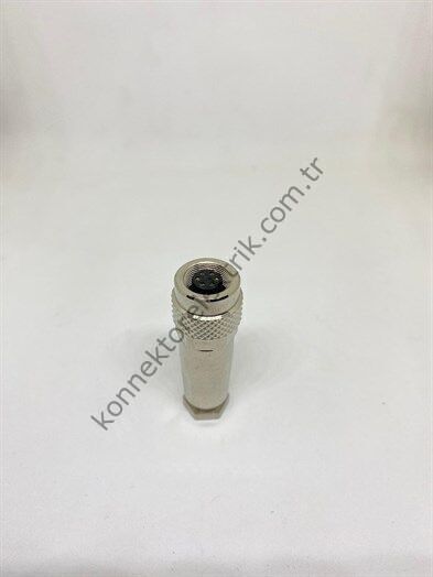 HZ CONNECTORS M9 6 Pin Metal Kasa Kablo Tipi Dişi Endüstriyel Konnektör