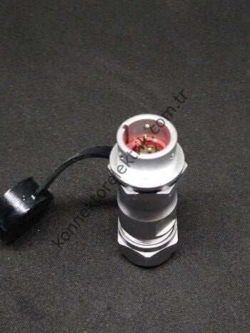 WEIPU SF1211/P4 4 Pin IP67 Metal Kasa Karşıt Kablo Tipi Erkek Su Geçirmez Konnektör