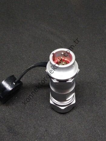 WEIPU SF1211/P4 4 Pin IP67 Metal Kasa Karşıt Kablo Tipi Erkek Su Geçirmez Konnektör
