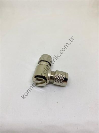 HZ CONNECTORS M9  5 Pin Metal Kasa 90° Açılı Kablo Tipi Dişi Endüstriyel Konnektör