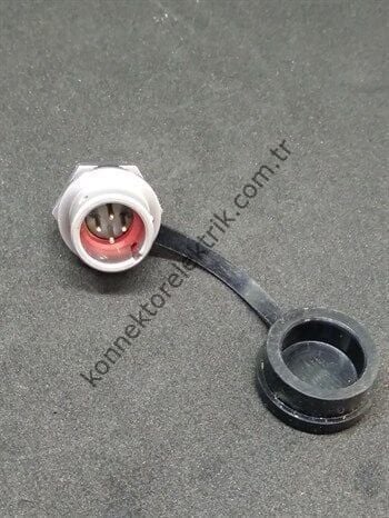 WEIPU SF1212/P4 4 Pin IP67 Metal Kasa Panel Tipi Erkek Su Geçirmez Konnektör