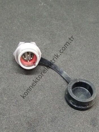 WEIPU SF1212/P4 4 Pin IP67 Metal Kasa Panel Tipi Erkek Su Geçirmez Konnektör