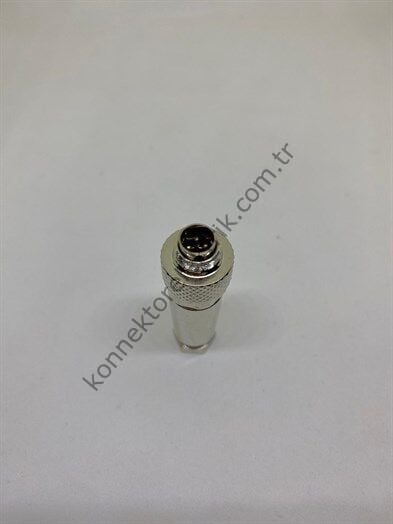 HZ CONNECTORS M9 3 Pin Metal Kasa Kablo Tipi Erkek Endüstriyel Konnektör