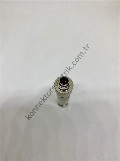 HZ CONNECTORS M9 4 Pin Metal Kasa Kablo Tipi Erkek Endüstriyel Konnektör