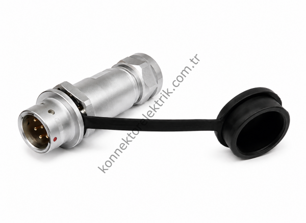 WEIPU SF1211/P5 5 Pin IP67 Metal Kasa Karşıt Kablo Tipi Erkek Su Geçirmez Konnektör