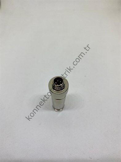 HZ CONNECTORS M9 5 Pin Metal Kasa Kablo Tipi Erkek Endüstriyel Konnektör
