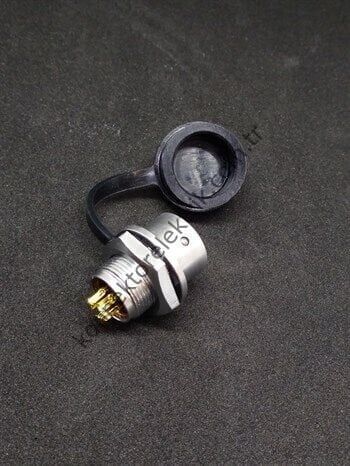 WEIPU SF1212/S5 5 Pin IP67 Metal Kasa Panel Tipi Dişi Su Geçirmez Konnektör