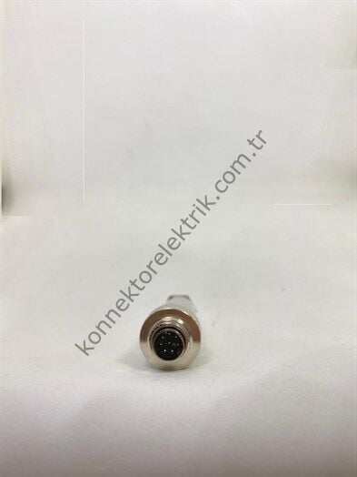 HZ CONNECTORS M9 8 Pin Metal Kasa Kablo Tipi Erkek Endüstriyel Konnektör