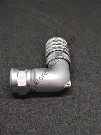 WEIPU SF1214/S5 5 Pin IP67 Metal Kasa 90° Açılı Kablo Tipi Dişi Su Geçirmez Konnektör