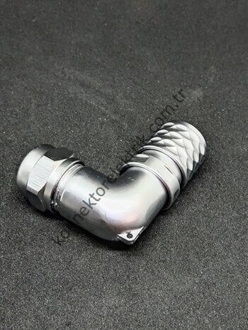 SF1214/P5 IP67 Metal 90° Açılı Kablo Tipi Konnektör