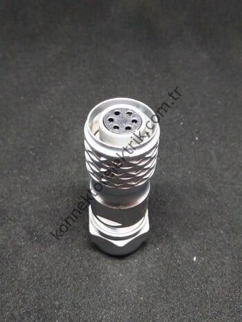 WEIPU SF1210/S6 6 Pin IP67 Metal Kasa Kablo Tipi Dişi Su Geçirmez Konnektör