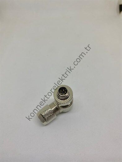 M9 Kablo Tipi 90° Açılı 5 Pinli Erkek Konnektör